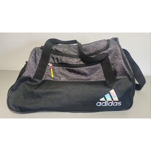 Adidas Squad Duffel Bag Black/Pink Zip Gym Sport Womens